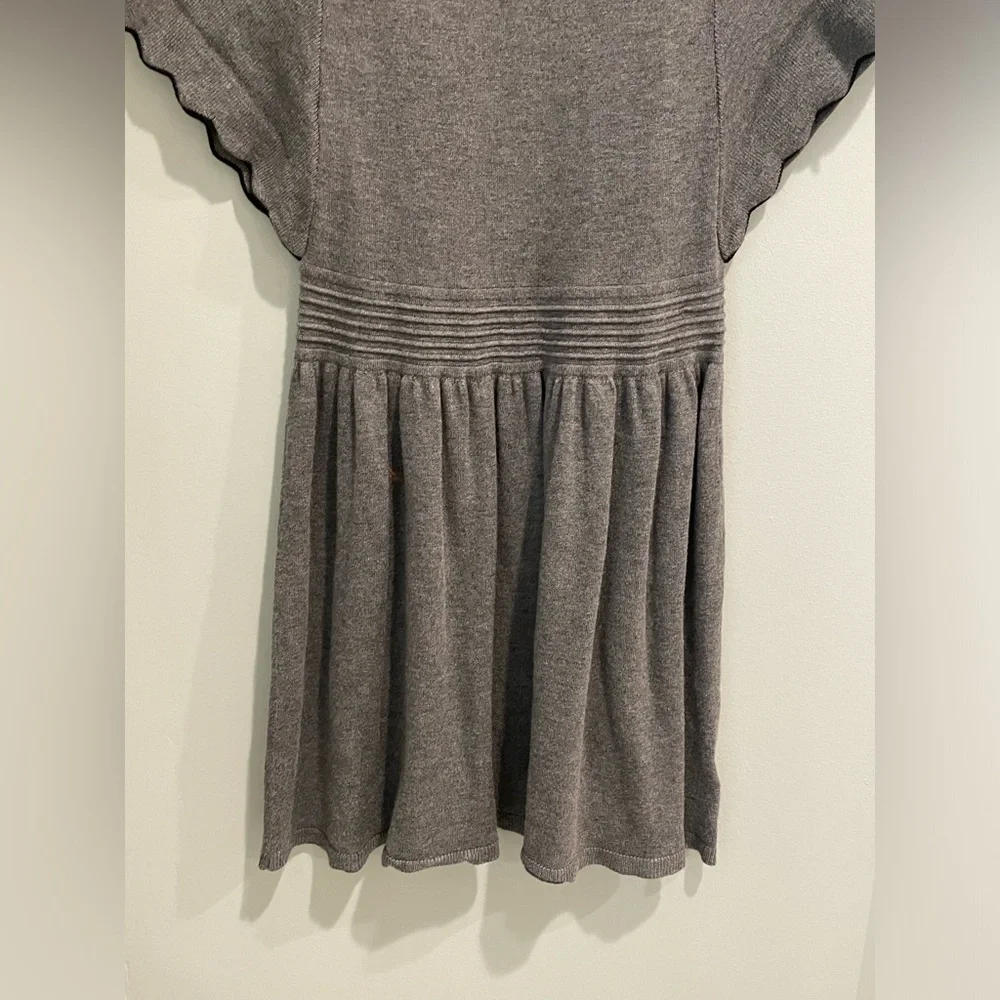 ELLA MOSS Girls Butterfly‎ Sleeve Sweater Dress Heather Grey Stretchy-Size 12